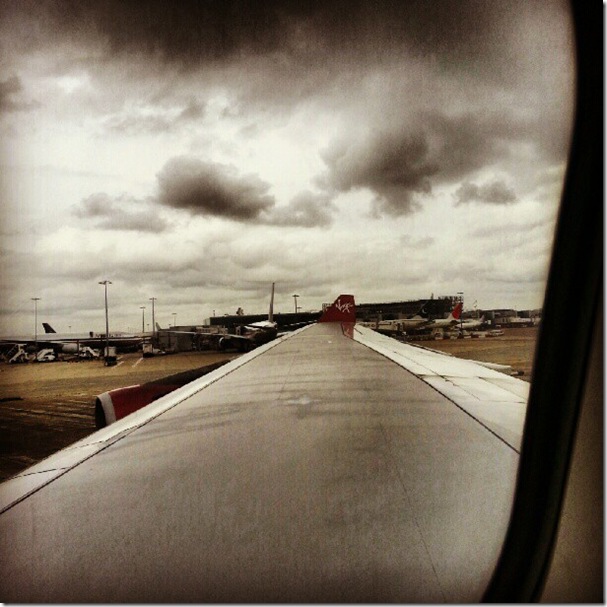 Welcome to London Heathrow. Sunny skies in short supply