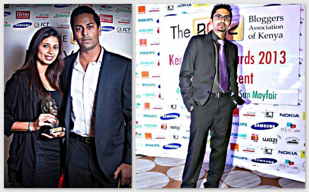 On the left is Chandni Solanki and her boyfriend Jai Vaghela at the 2014 awards. On the right is Rajan Solanki at the 2013 awards